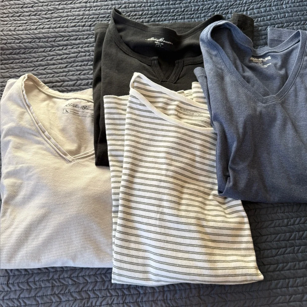 Eddie Bauer women’s set of 4 large shirts - Picture 1 of 15